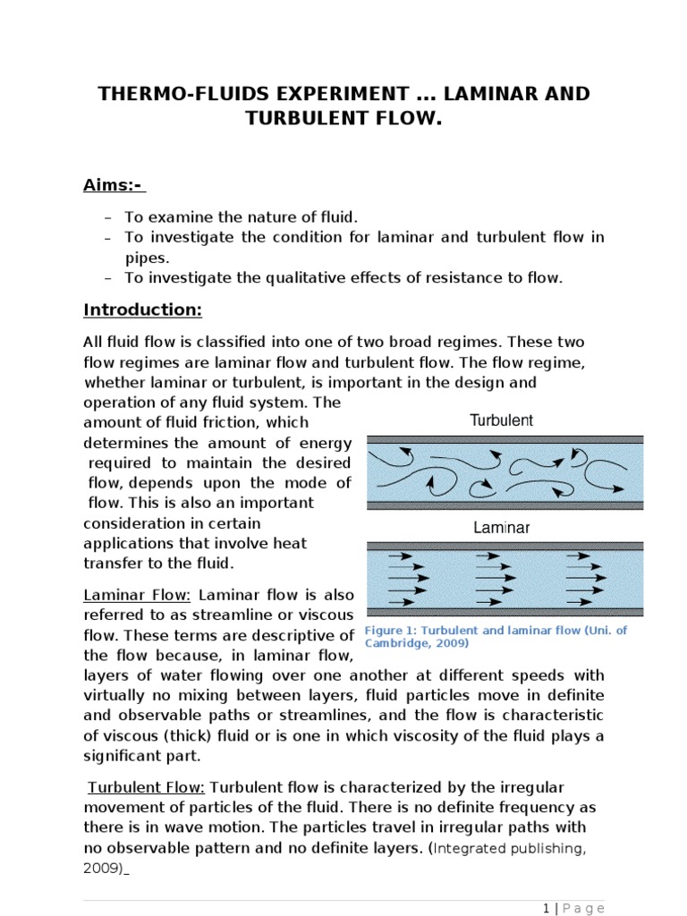 Laminar vs Turbulent Flow Analysis | PDF | Fluid Dynamics | Turbulence