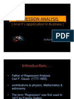 Regression Analysis: (And It's Application in Business)