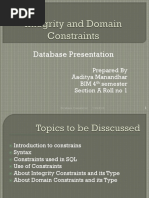 Integrity and Domain Constraints
