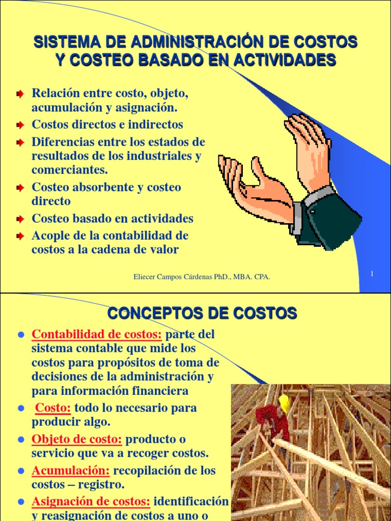Sistema De Administración De Costos Y