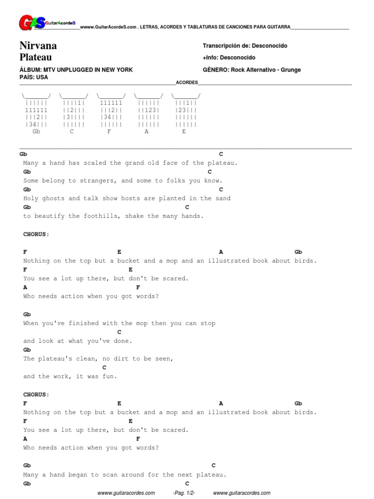 Nirvana Plateau PDF Rock Music Leisure