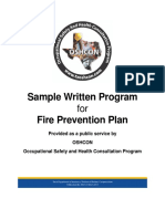 Sample Written Program Fire Prevention Plan