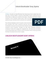 Tutorial Cara Unlock Bootloader Sony Xperia Lengkap PDF