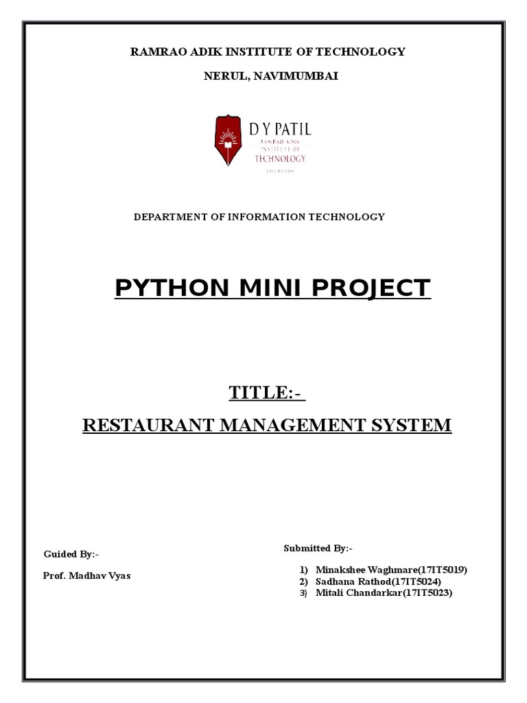 Python P | PDF | Menu | Restaurants