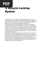 E Bicycle Locking System