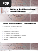 Lecture 3. Partitioning-Based Clustering Methods