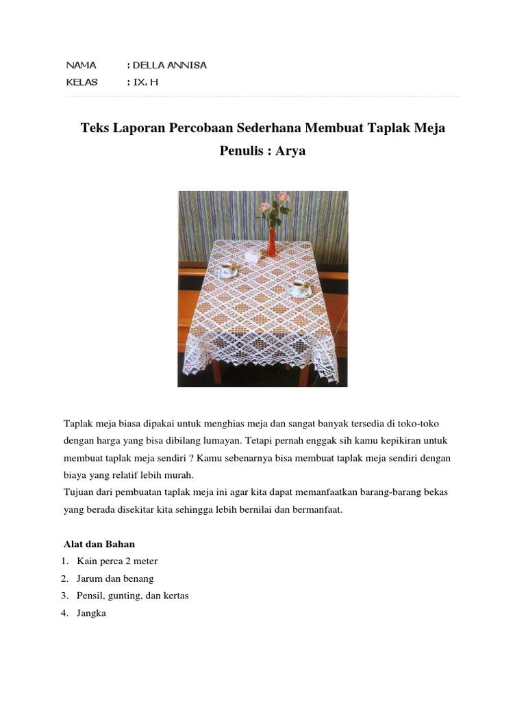 Contoh Teks Rekaman Percobaan Membuat Lampion Berbagi