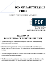 Dissolution of Partnership Firm