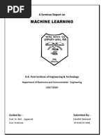 Seminar Report On Machine Learing