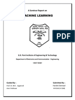 Seminar Report On Machine Learing