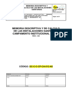 MD Sanitarias Campamento Institucional Okok PDF