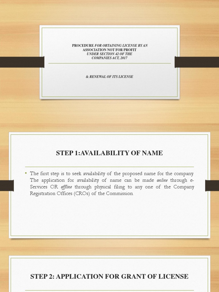 Licensing Procedure for Non-Profit Associations | PDF | License ...