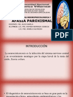 Neurocisticercosis: un caso de crisis epilépticas focales con afasia paroxismal