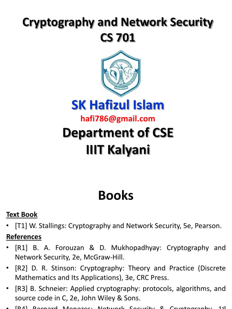 Cryptography and Network Security Course Guide | PDF | Information ...