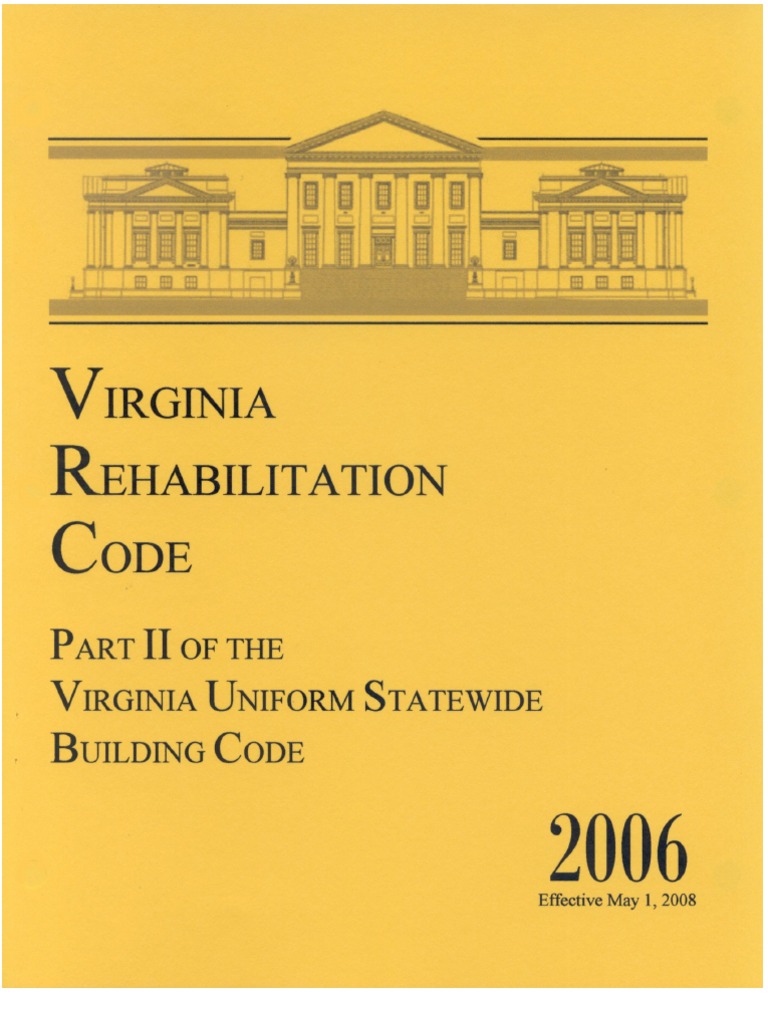 2006 VirginiaRehabilitationCode | PDF | Building Code | Fire Sprinkler ...