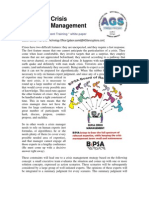 Crisis Management Training White Paper