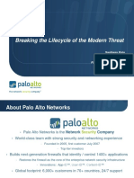 Breaking The Lifecycle of The Modern Threat: Santiago Polo Sr. Systems Engineer Palo Alto Networks, Inc