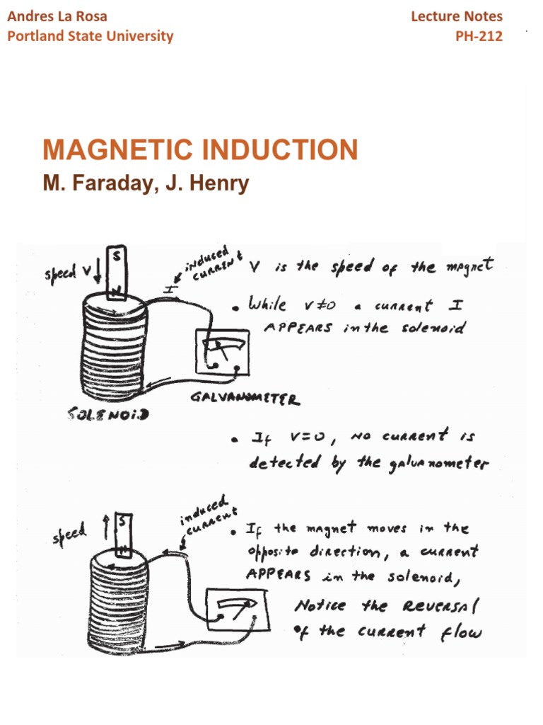 Magnetic Induction and Faraday's Law | PDF | Electromagnetic Induction ...