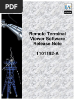 Remote Terminal Viewer Software Release Note 1101192-A: © Foxboro Australia 2000 ACN 000 522 26