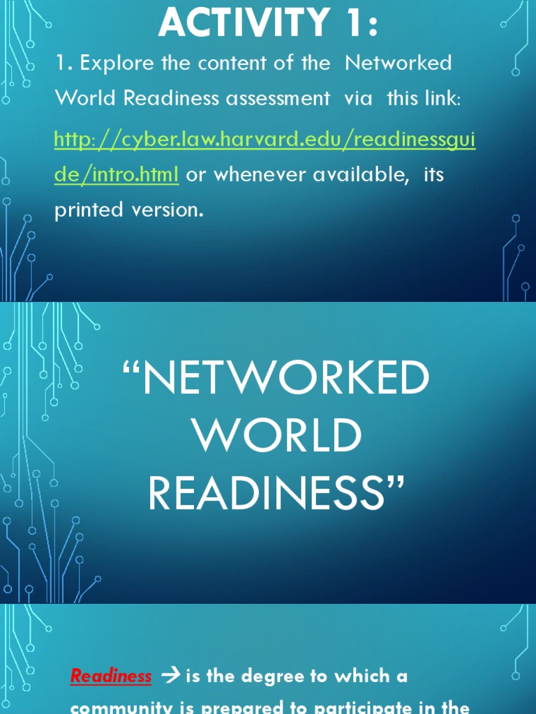 Image showcasing Networked World Readiness Assessment | PDF | Educational Technology ...