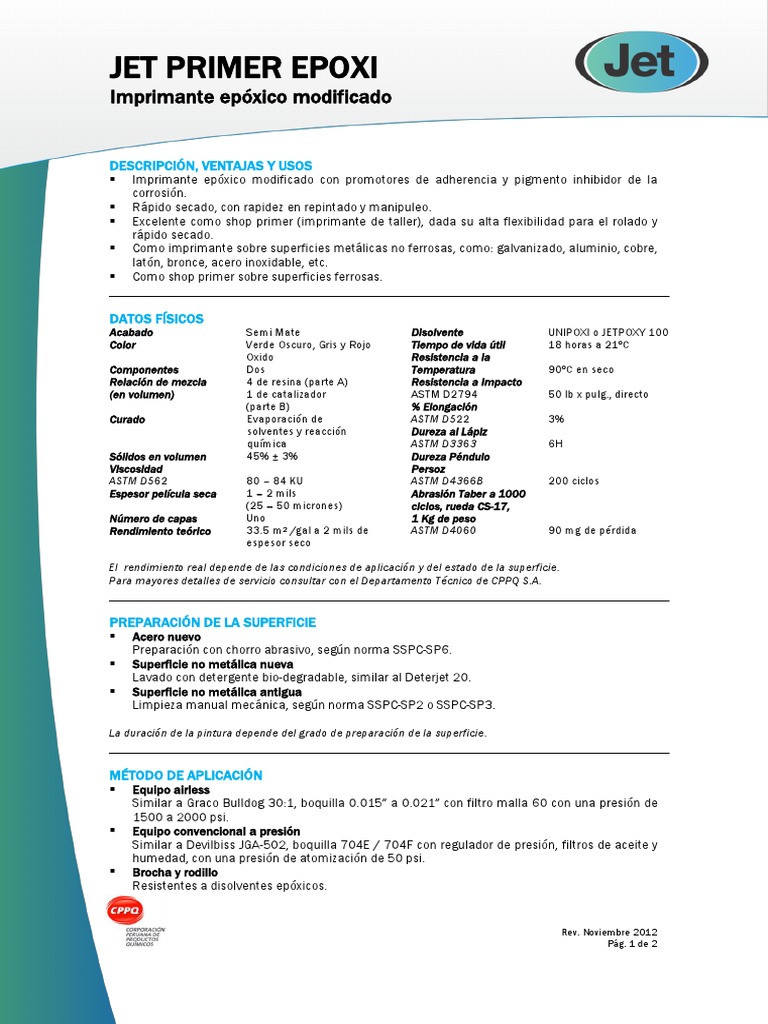 Jet Primer Epoxi | PDF | Epoxy | Aluminio