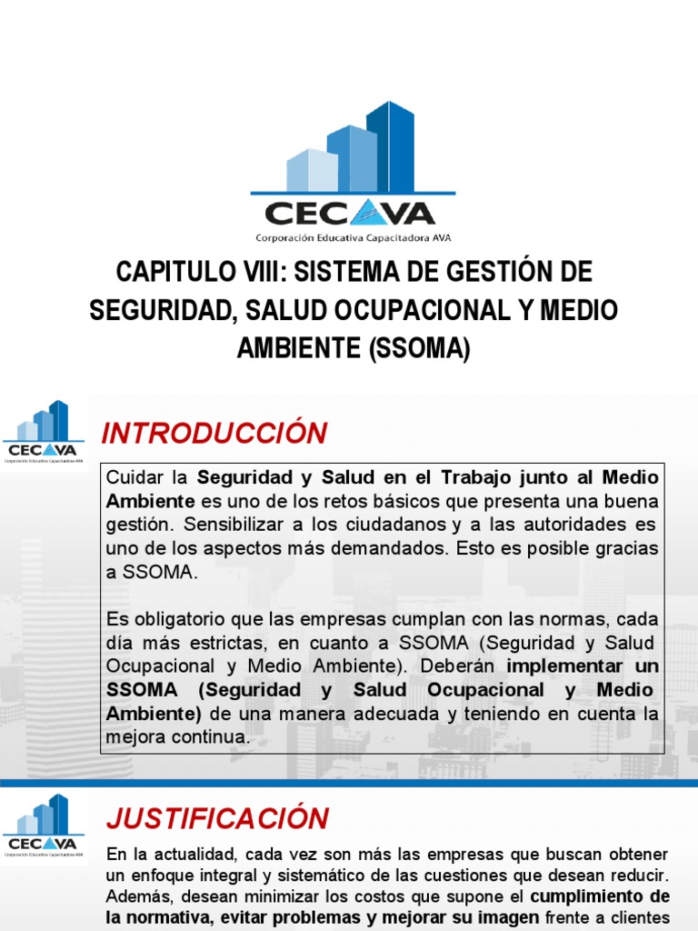 Sistema de Gestión SSOMA: Capítulo VIII | PDF | Seguridad y salud ...