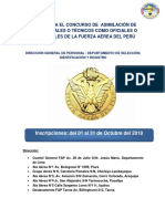 Concurso Asimilación FAP 2018 Oficiales Suboficiales