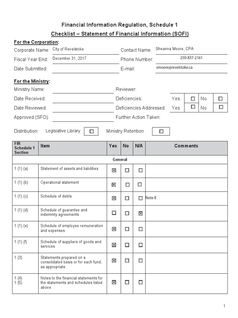 Revelstoke 2017 Statement of Financial Information PDF Financial Statement Taxes