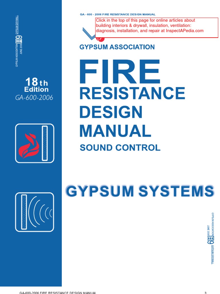 GA-600 Fire Resistance Design Manual | PDF | Drywall | Framing ...