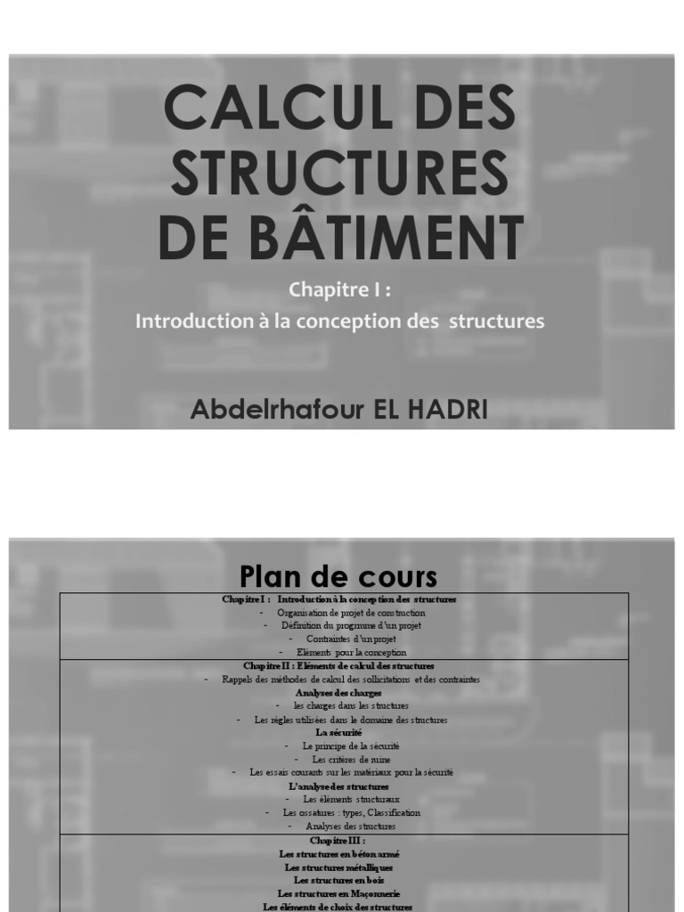 Calcul et Conception des Structures | PDF | Droit immobilier | Ingénierie