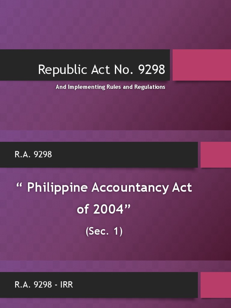 Republic Act No. 9298 and Implementing Rules and Regulations PDF