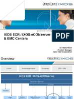 Ixos Ecr / Ixos-Econserver & Emc Centera: Product Manager Open Text Corporation