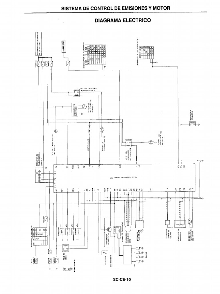 Nissan Tsuru Diagrama Electrico | PDF