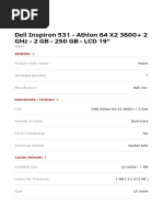 Dell Inspiron 531 Specs - CNET
