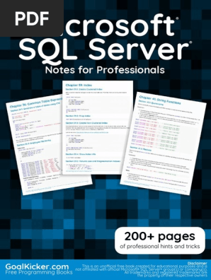 Microsoft Sq L Server Notes For Professionals Json Microsoft Sql Server