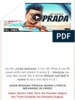 Prada Lyrics Hindi Meaning