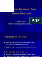 The Millennium Development Goals & The Health Professionals: Rubina Sohail