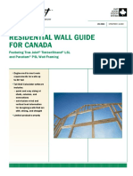 Residential Wall Guide For Canada: Featuring Trus Joist Timberstrand LSL and Parallam PSL Wall Framing