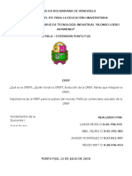 La OPEP: Organización de países exportadores de petróleo