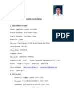 CV Médico Interna Especializado Medicina Interna