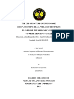 The Use of Picture-Guessing Game in Implementing Team-Pair-Solo Technique To Improve The Students' Ability To Write Descriptive Text