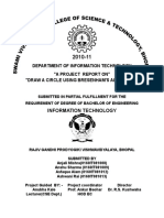 Department of Information Technology "A Project Report On" "Draw A Circle Using Bresenham'S Algorithm"
