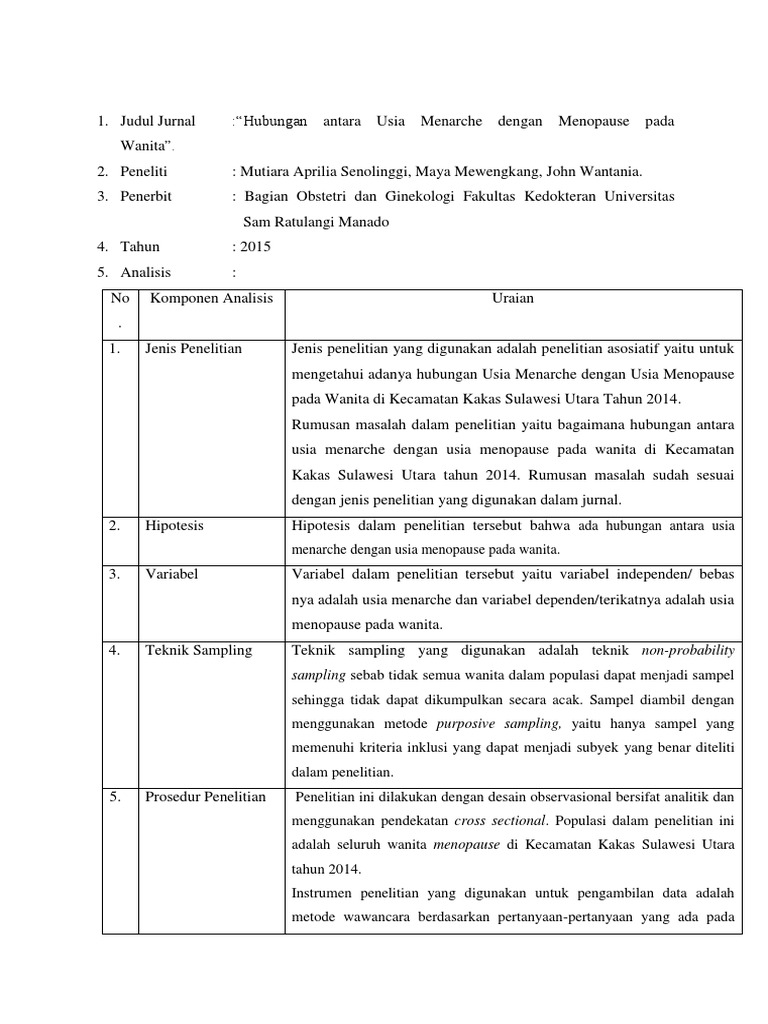 Contoh Analisis Jurnal Pdf