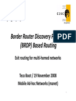 Border Router Discovery Protocol (BRDP) Based Routing: Exit Routing For Multi-Homed Networks
