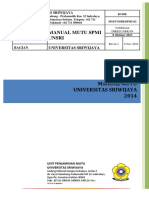 Manual Mutu Unsri 2014