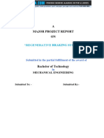 Btech ME Project On Regenerative Braking System - Free PDF Download