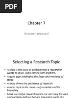 Chapter 7 Research Proposal