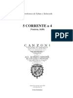 5 Corrente A 4 Venecia 1638 Selma y Salaverde, Bartolomeo de Bajo Continuo 8 Páginas