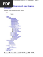 Principais mudanças no BP - 2007 11638-07