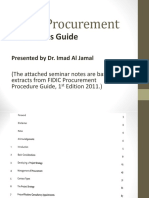 Fidic Procurement Procedures Guide - Presentation With Examples of Tenders